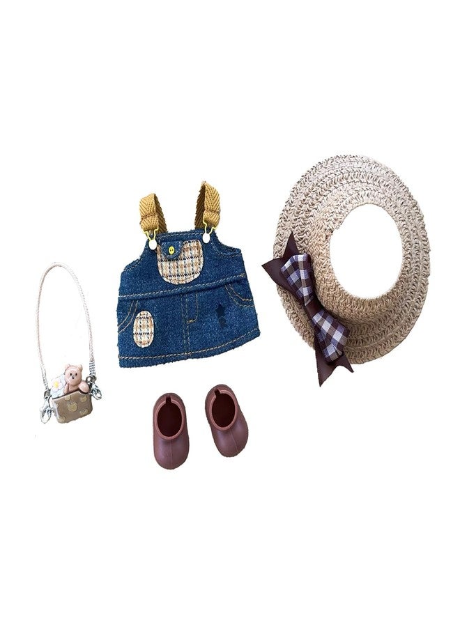 Lunarixel Doll Clothes Set for 15cm 17cm Fantasy Dolls - Hat, Bag, Jeans, Shoes Accessories,Outfit Clothing Set - Image 1